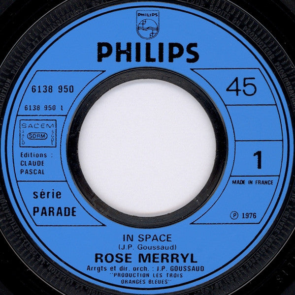 Rose Merryl : In Space / Cosmic Dance (7", Single)
