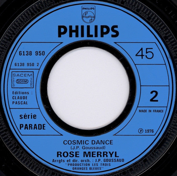 Rose Merryl : In Space / Cosmic Dance (7", Single)