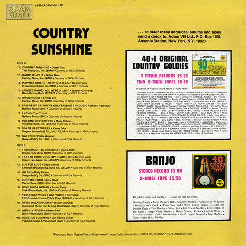 Various : Country Sunshine (LP, Comp)