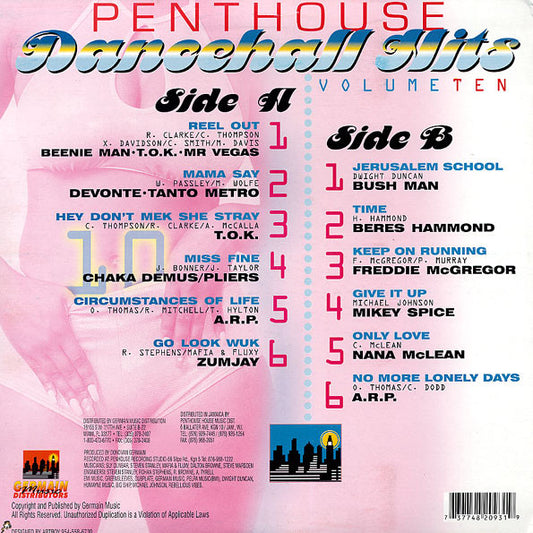 Various : Penthouse 10 Dancehall Hits Volume Ten (LP, Comp)