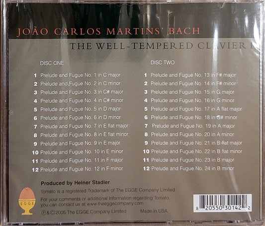 Johann Sebastian Bach, João Carlos Martins : The Well-Tempered Clavier I (2xCD)