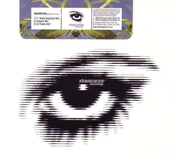 Balearic Bill : Destination Sunshine (CD, Single)
