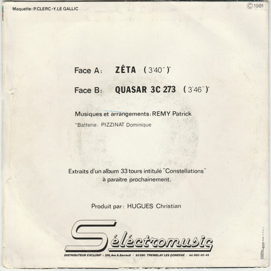 Patrick Rémy : Zêta / Quasar 3C 273 (7", Single)