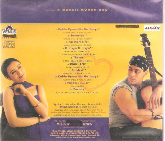 Himesh Reshammiya, Sudhakar Sharma & Rajesh Malik : Kahin Pyaar Na Ho Jaaye (CD)