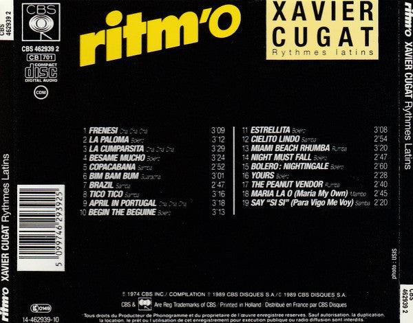 Xavier Cugat : Ritm'O - Rythmes Latins (CD, Comp)