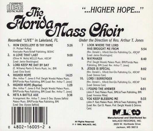 Florida Mass Choir : Higher Hope (CD)