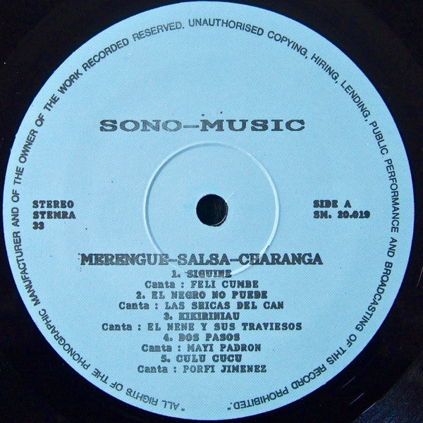 Various : Merengue – Salsa – Charanga (LP, Comp)