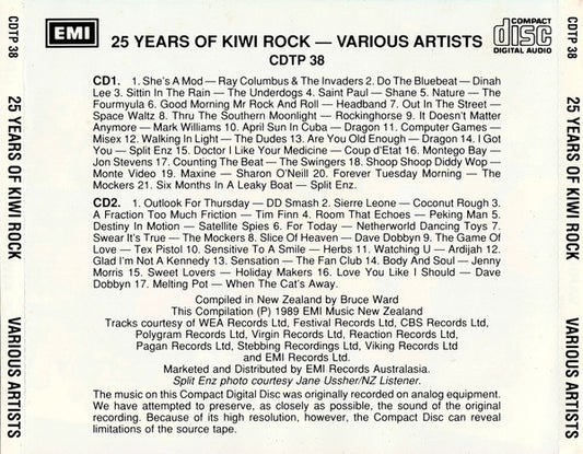 Various : 25 Years Of Kiwi Rock (2xCD, Comp)