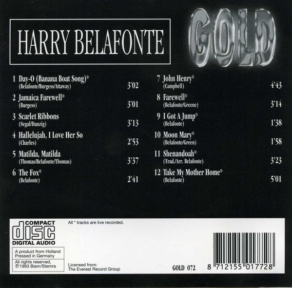 Harry Belafonte : Gold (CD, Comp)