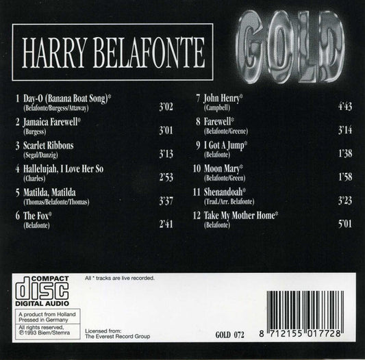 Harry Belafonte : Gold (CD, Comp)