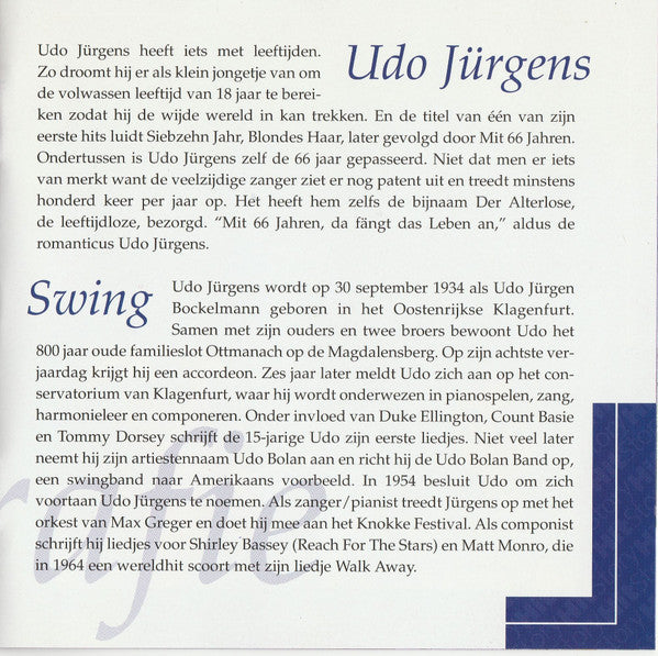 Udo Jürgens : HitStory (CD, Album, Comp)