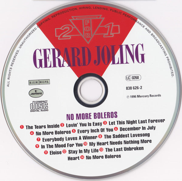 Gerard Joling : No More Boleros / Corazón (CD, Album, RE + CD, Album, RE + Comp)