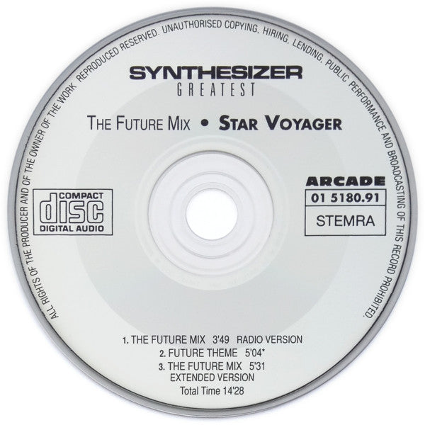 Star Voyager : Synthesizer Greatest - The Future Mix (CD, Maxi, P/Mixed)
