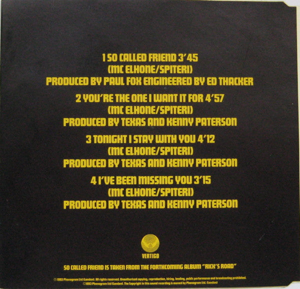 Texas : So Called Friend (CD, Maxi)