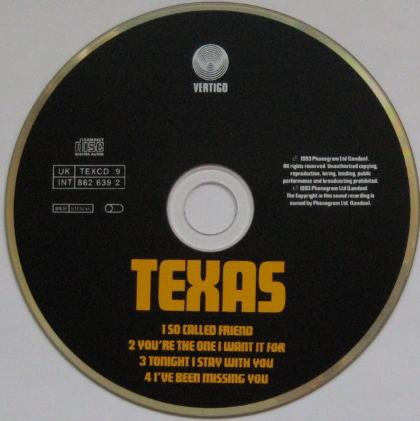 Texas : So Called Friend (CD, Maxi)