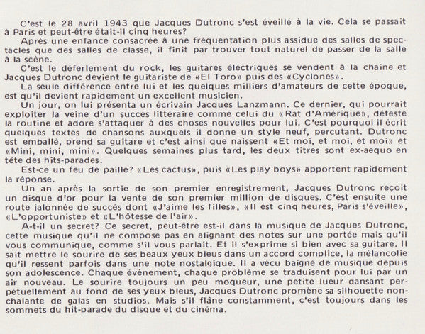 Jacques Dutronc : Les Grands Succès De Jacques Dutronc (CD, Comp)