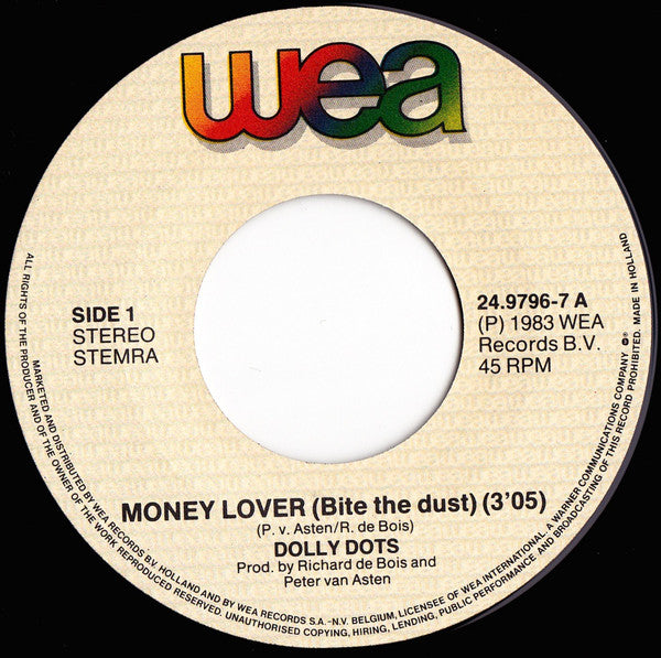 Dolly Dots : Money Lover (Bite The Dust) (7", Single)