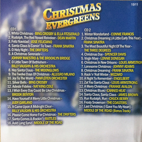 Various : Christmas Evergreens  (2xCD, Comp, M/Print)