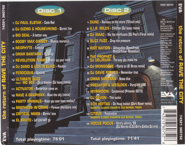 Various : The Return Of Rave The City (2xCD, Comp)