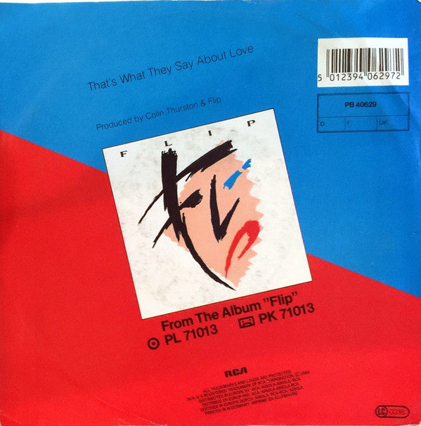 Flip (17) : That's What They Say About Love (7", Single)
