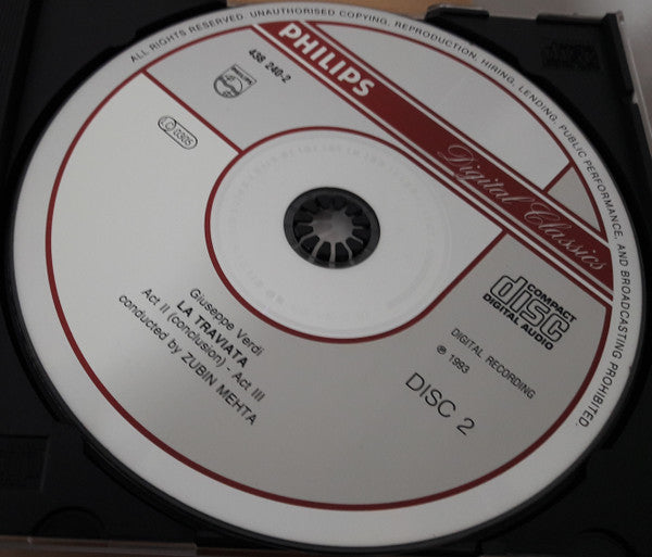 Giuseppe Verdi, Kiri Te Kanawa, Alfredo Kraus, Dmitri Hvorostovsky, Zubin Mehta, Orchestra Del Maggio Musicale Fiorentino & Coro Del Maggio Musicale Fiorentino : La Traviata (2xCD, Album)
