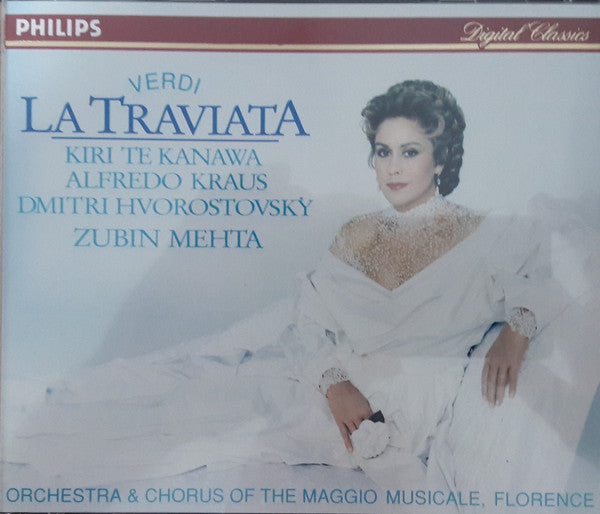 Giuseppe Verdi, Kiri Te Kanawa, Alfredo Kraus, Dmitri Hvorostovsky, Zubin Mehta, Orchestra Del Maggio Musicale Fiorentino & Coro Del Maggio Musicale Fiorentino : La Traviata (2xCD, Album)