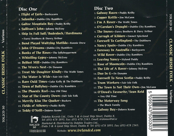 Various : Classic Irish Folk (2xCD, Comp)
