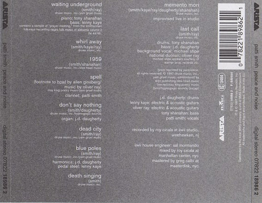 Patti Smith : Peace And Noise (CD, Album, RE)