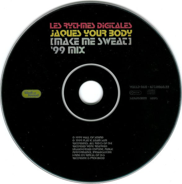 Les Rythmes Digitales : Jacques Your Body (Make Me Sweat) ('99 Mix) (CD, Single, RE)