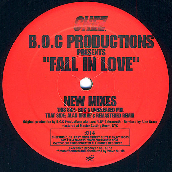 BOC Productions : Fall In Love (12")