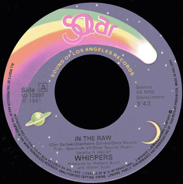 The Whispers : In The Raw (7", Single)