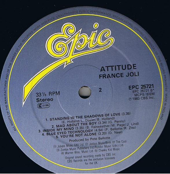 France Joli : Attitude (LP, Album)