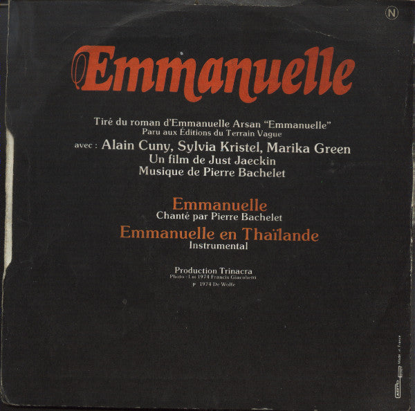 Pierre Bachelet : Emmanuelle (Bande Originale Du Film) (7", Single, Mono)
