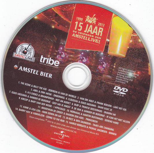 Various : 30 Artiesten, 15 Duetten / 15 Jaar De Vrienden Van Amstel Live! (DVD-V, Comp)