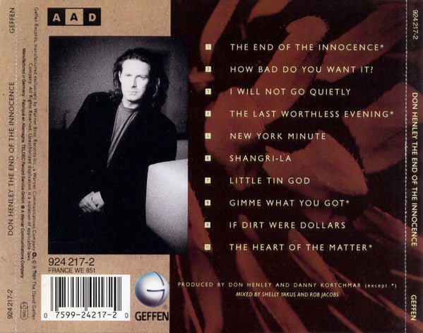 Don Henley : The End Of The Innocence (CD, Album)