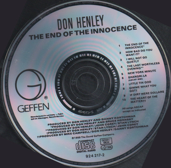 Don Henley : The End Of The Innocence (CD, Album)