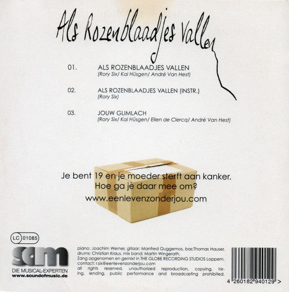 Pieter Van Nieuwenhuyze : Als Rozenblaadjes Vallen - Uit De Musical Een Leven Zonder Jou (CD, Single)