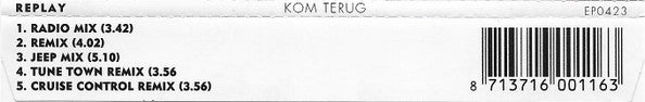 Re-Play : Kom Terug (CD, Maxi)