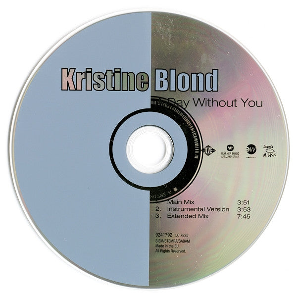 Kristine Blond : A Day Without You (CD, Maxi)
