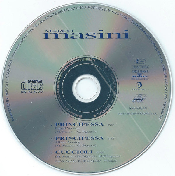 Marco Masini : Principessa (CD, Maxi)