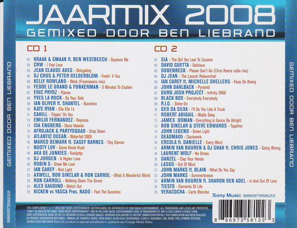 Ben Liebrand : Jaarmix 2008 (2xCD, Mixed)