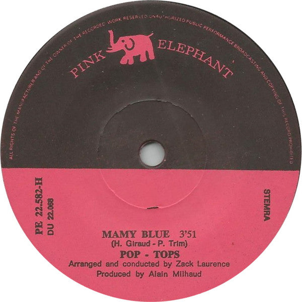 The Pop Tops : Mamy Blue (7", Single, sol)