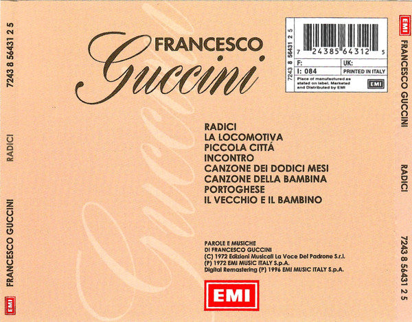 Francesco Guccini : Radici (CD, Album, RM)