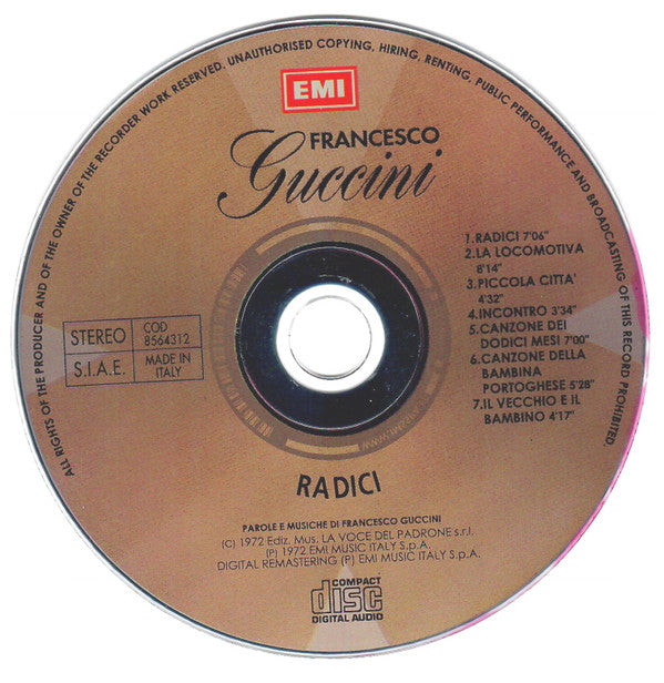 Francesco Guccini : Radici (CD, Album, RM)