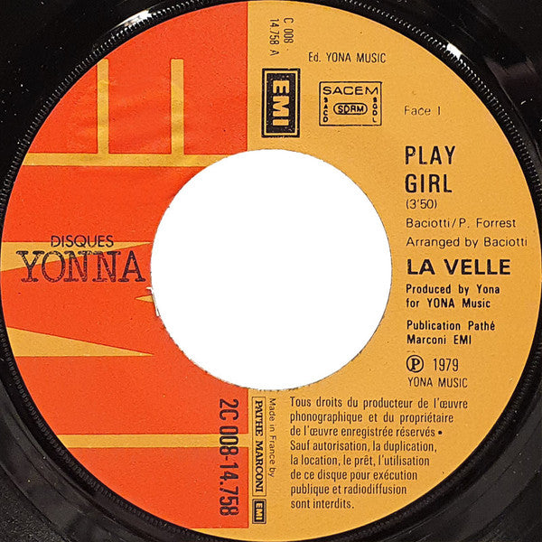 La Velle : Playgirl (7", Single, Pap)
