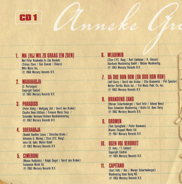 Anneke Grönloh, The Blue Diamonds, Corry Brokken : Favorieten Van Toen (3xCD, Comp)
