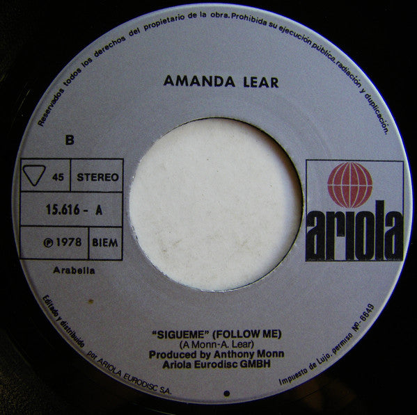 Amanda Lear : Run Baby Run (7", Single)