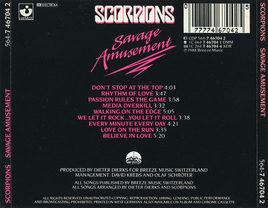 Scorpions : Savage Amusement (CD, Album)