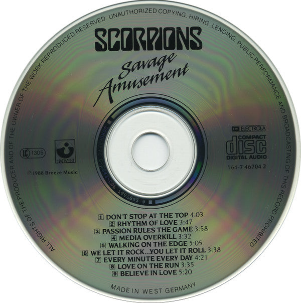 Scorpions : Savage Amusement (CD, Album)