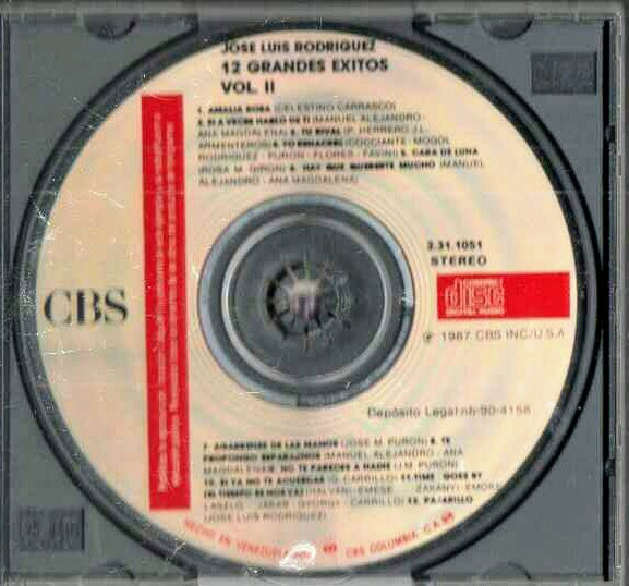 José Luis Rodríguez : 12 Grandes Exitos Vol. 2 (CD, Comp, RE)